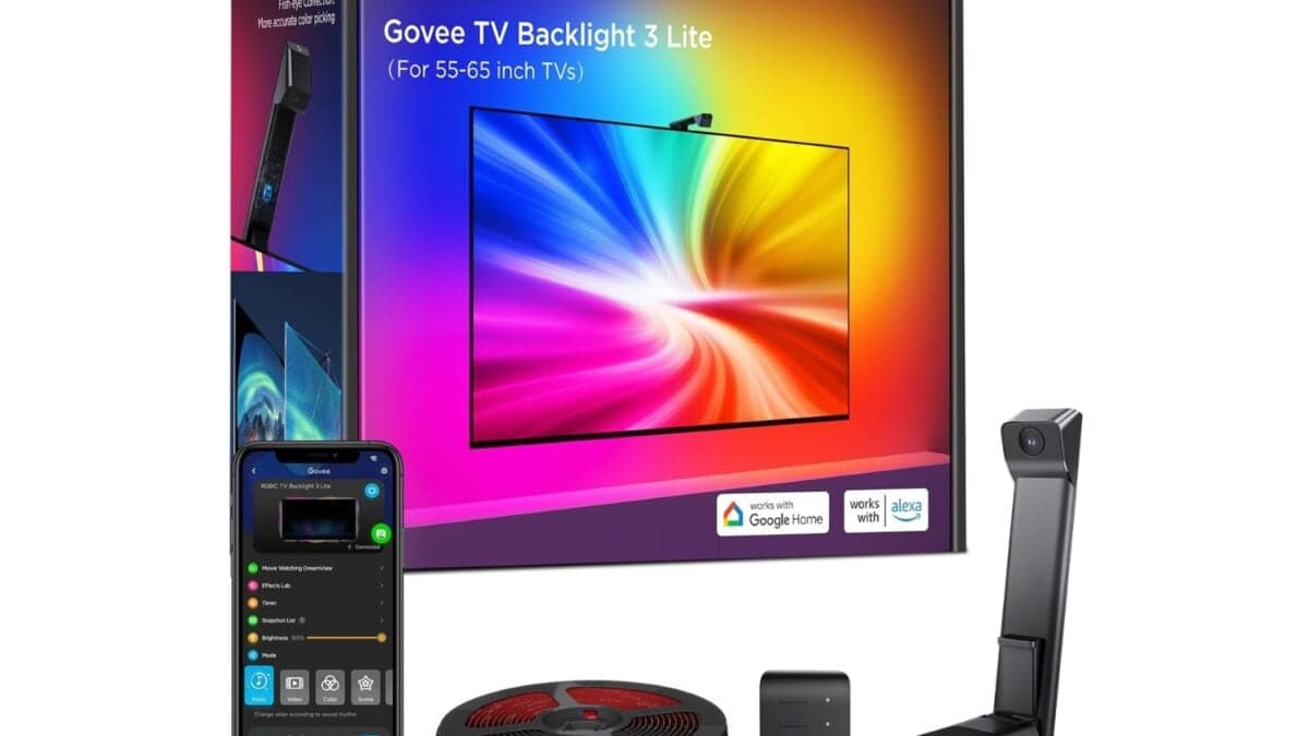 Vuelve el Govee TV Backlight 3 Lite con un gran descuento, ahora con corrección de ojo de pez en la cámara