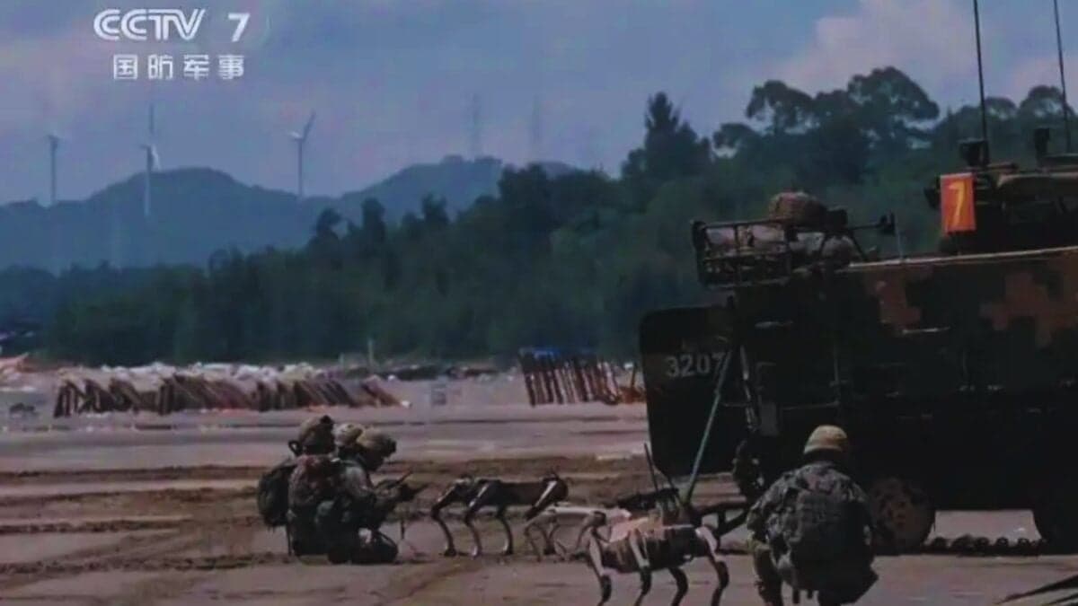 China ya prueba su ejército de máquinas. Drones y lobos robóticos se coordinan en maniobras que simulan la toma de Taiwán