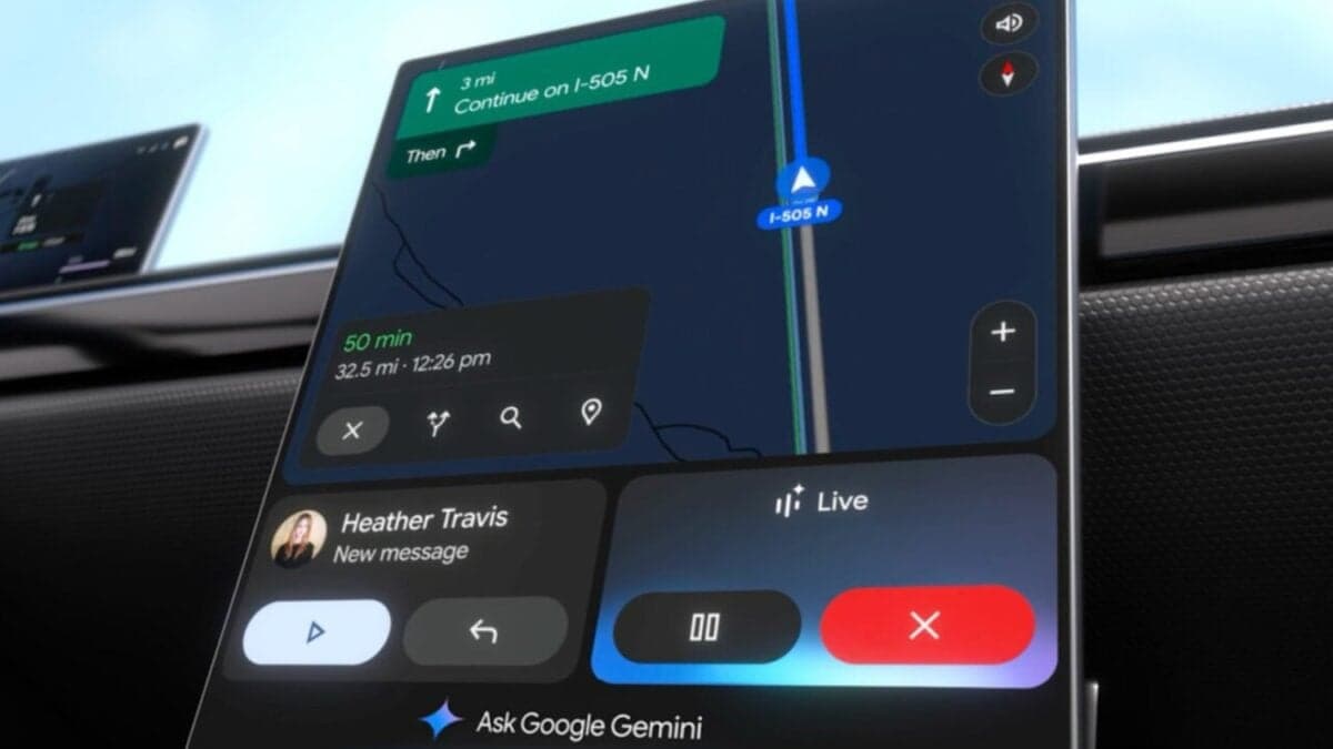 Google pretende seguir agregando funcionalidades de Gemini AI a sus dispositivos, y Android Auto ha sido la nueva novedad del mercado
