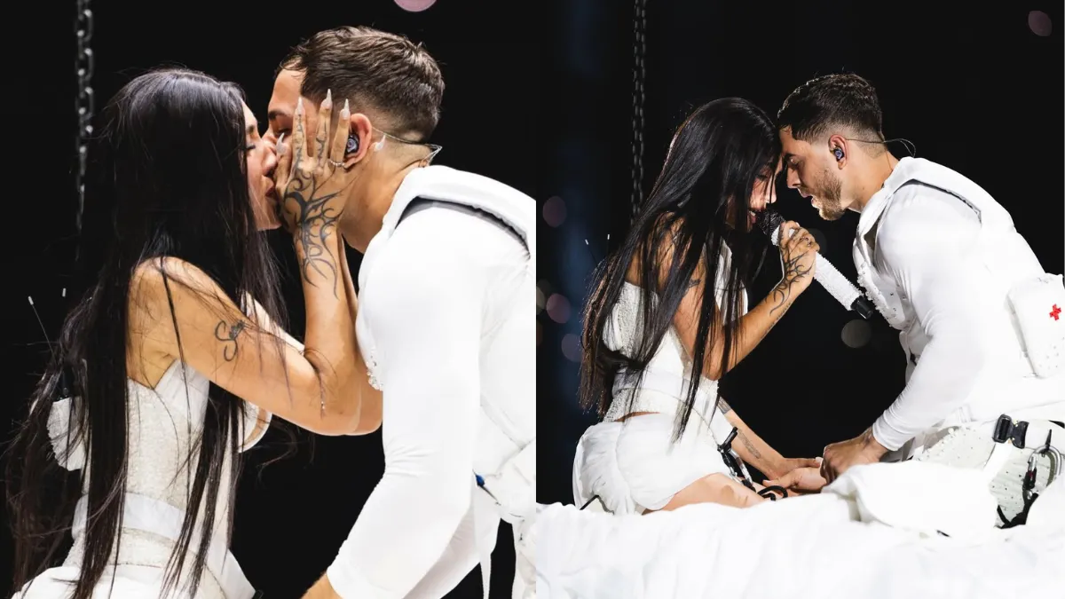 María Becerra rompió en llanto al cantar junto a J Rei en su show en River: qué pasó